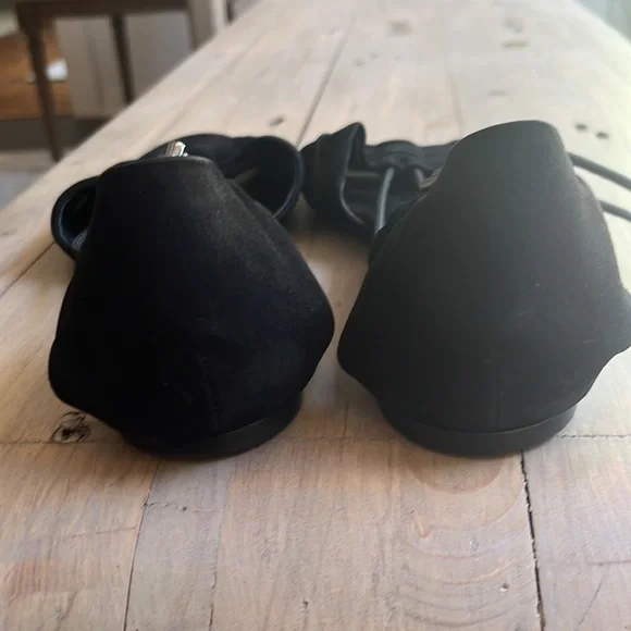 🆕 Longchamp Drawcord Leather and Suede Sandal in Black. Size 41 - Picture 5 of 7